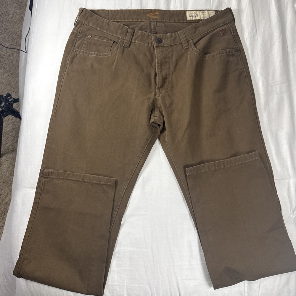 CAMEL ACTIVE 5-POCKET CORD PANT Regular Fit Straight Leg Trouser 38x32 Mens NICE